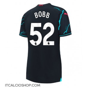 Manchester City Oscar Bobb #52 Terza Maglia Femmina 2023-24 Manica Corta